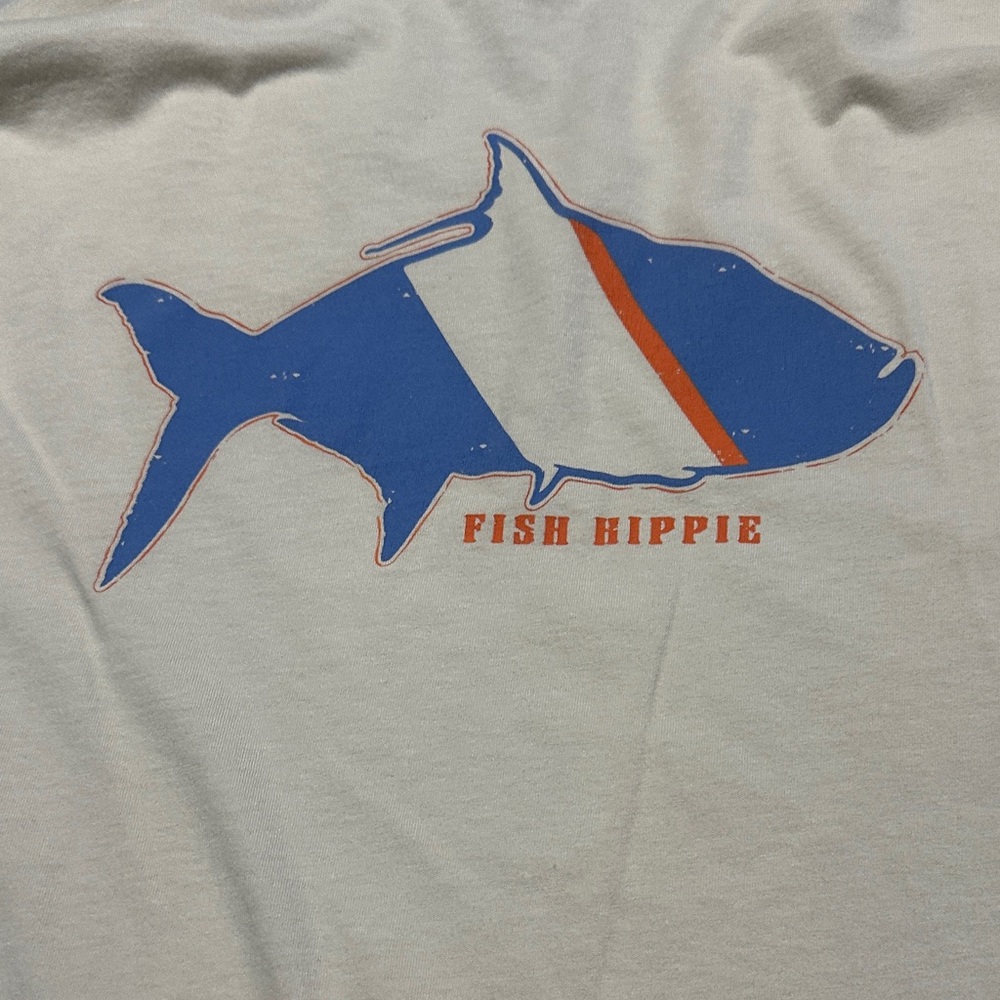 Fish Hippie Men's Off-White Short Sleeve Tee - Picture 5 of 5
